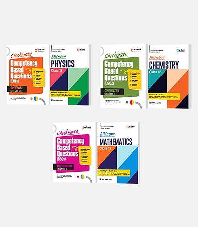 All in one and Checkmate Physics, Chemistry, Mathematics Class 12th I Compete Study, Practice, Assessment I Competency Based Questions book for Class 12th